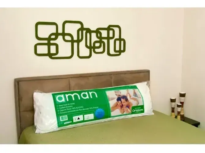 Travesseiro Aman 140 Fios Ortobom - Entrega grátis p/ Fortaleza