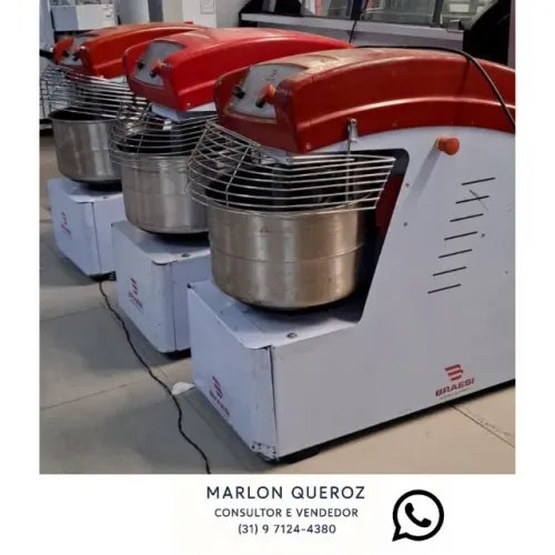 Amassadeira Espiral 25KG Braesi 380V Trifásica