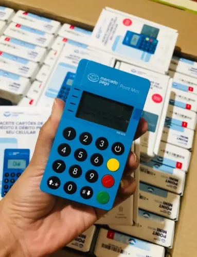 Máquina cartão bluetooth ME30s botao redondo aproximação