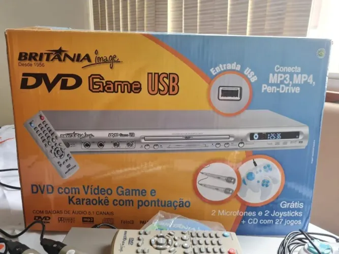 DVD Player Britania com Karaoke e Jogos