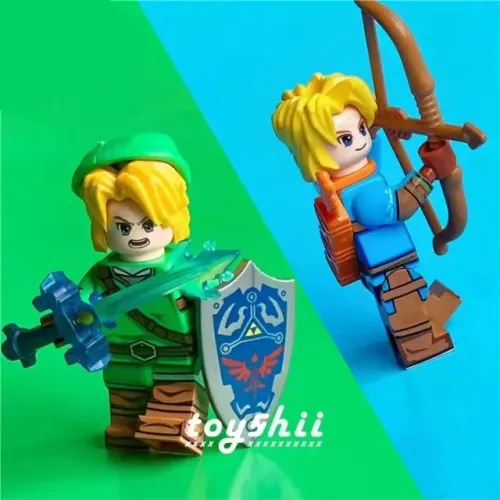 Chaveiro LEGO Link - The Legend of Zelda Miniatura Colecionável com Espada Nintendo