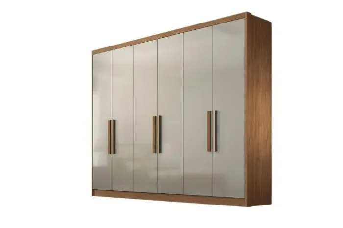 GUARDA ROUPA PLUS - CUMARU/FENDI 100% MDF - FRETE GRÁTIS