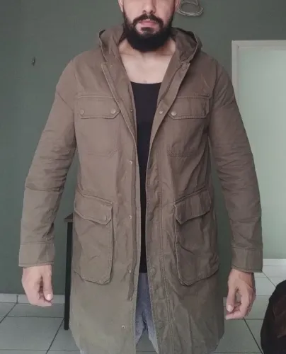 Parka militar longa H&M