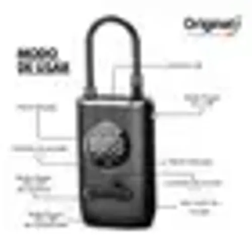 Mini Compressor Calibrador Ar Digital Portátil Recarregável portatil Cor Preto Car Air Pum