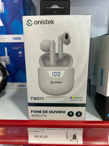 Fone Bluetooth portátil com case Recarregável