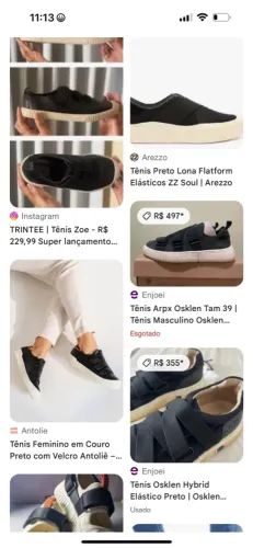 Tênis Preto via Mia número 38 