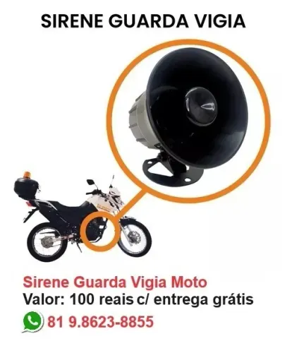 sirene de guarda noturno moto ou carro