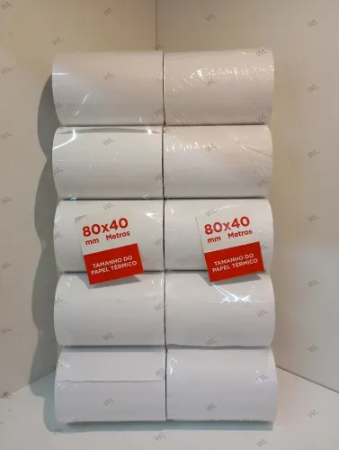 Bobina Papel Térmico 80x40mm