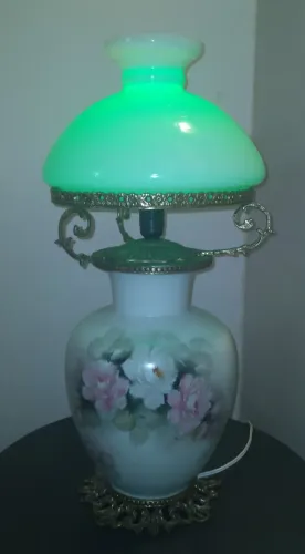 Abajur de Porcelana floral
