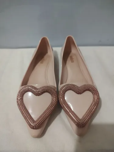 sapato tam 34  melissa coração dourado 