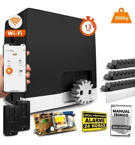 Motor de portão deslizante rápido PPA JetFlex com aplicativo placa wifi instalado!
