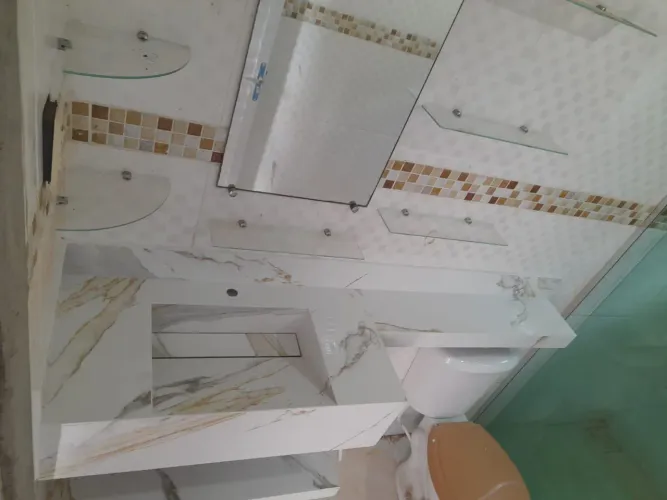 Pia de porcelanato para banheiro