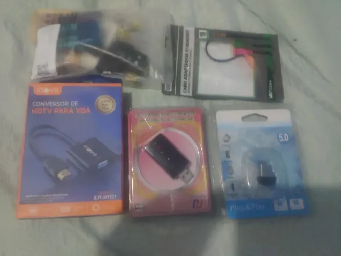 Adaptadores de áudio, vídeo, mouse e teclado para notebook e outros dispositivos 