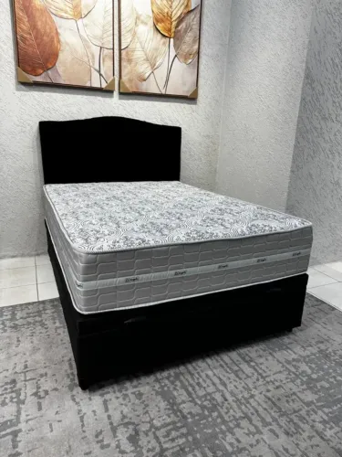 Conjunto: Colchão Casal Black Graphite + Box Baú Casal