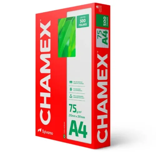 Papel Sulfite A4, 75g, 210mmx297mm, Chamex - Volta as Aulas