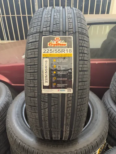 Pneu 225/55/18 remolde Crystone 100% borracha vipal