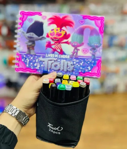 Livro Para Colorir Trolls + Canetinhas
