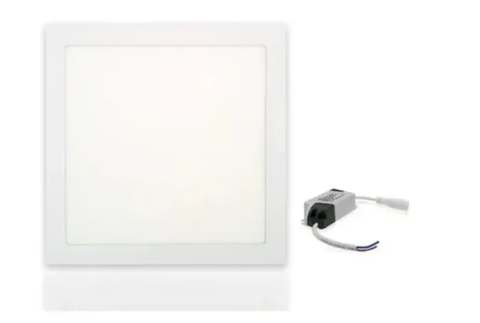 Kit 5 Luminarias Painel Plafon Led 18W Quadrado Embutir Luz Branca 6500K 110/220V