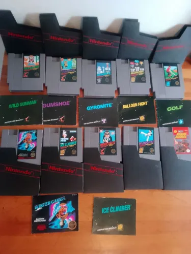 Nintendo lote 10 jogos NES impecável oportunidade única 