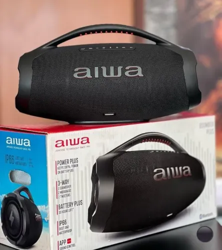 AIWA Boombox Plus Preta Sem LED | Som Potente e Graves Marcantes para Curtir suas Músicas