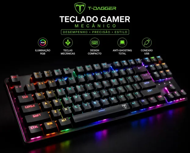 Teclado Semi Mecânico Gamer