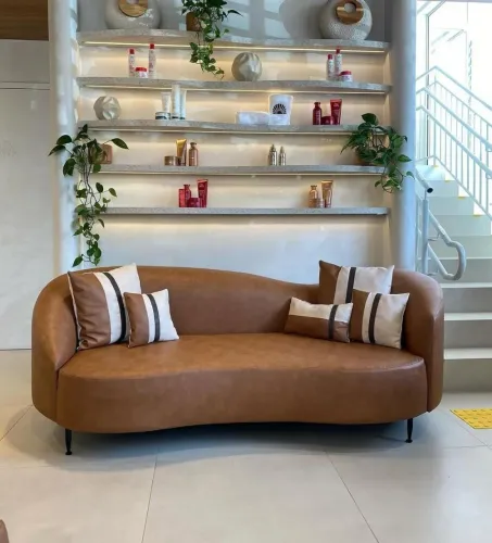 Sofa orgânico em couro