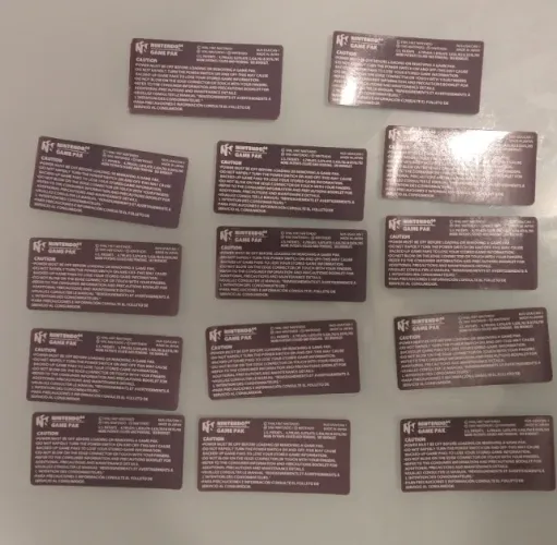 Label traseira para cartucho de Nintendo 64 - favor ler o anúncio