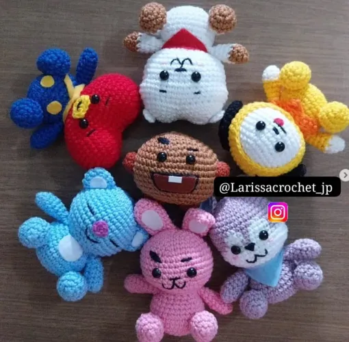 Amigurumi crochê BT21 BTS ARMY 
