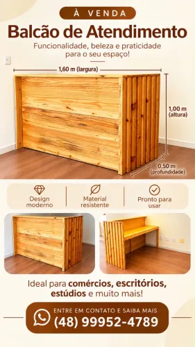 Balcão de atendimento para lojas