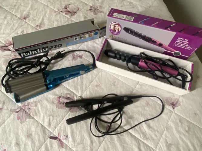 Kit chapinha taiff, babyliss tradicional e babyliss triondas