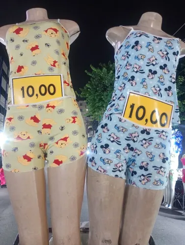 Pijamas babydool R$10,00 no atacado direito feirinha da madrugada 