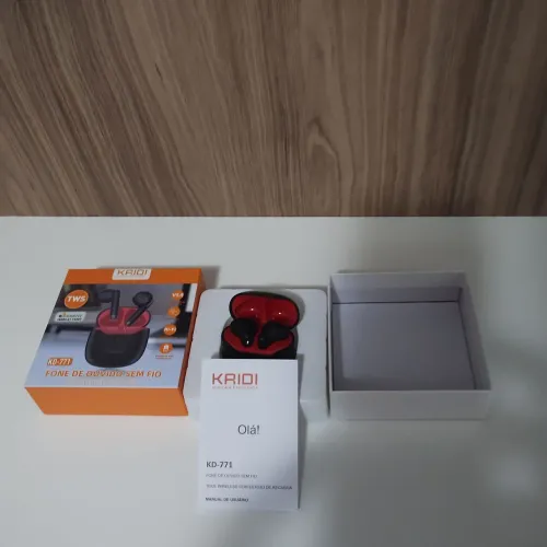 Fone de ouvido sem fio True Wireless na caixa e com nota fiscal poucos dias de uso
