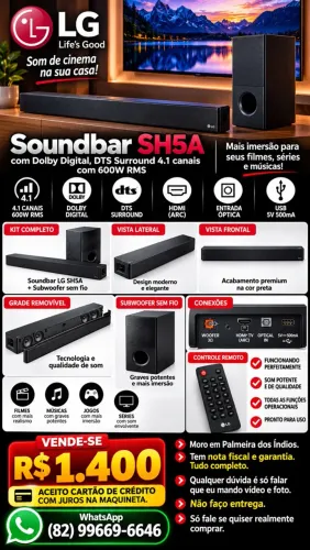 Caixa de som da LG soud bar