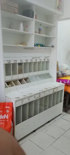 Pet box madeira para casa de ração