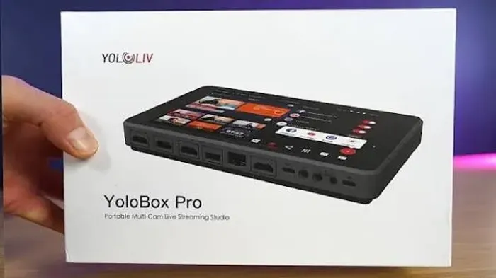Mesa de corte de vídeo portátil Yolobox ( transmissão ao vivo)