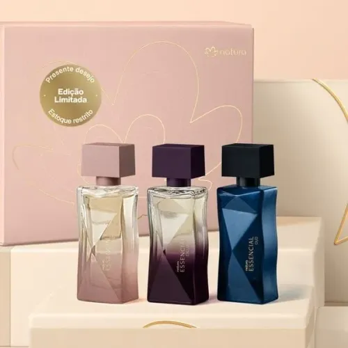 3 perfumes Natura Essencial 25ml cada