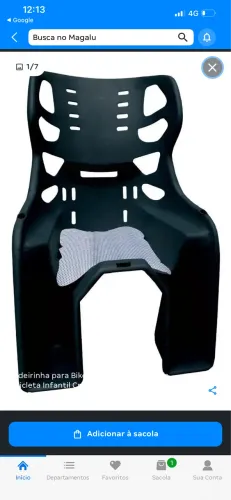Cadeirinha de garupa bicicleta