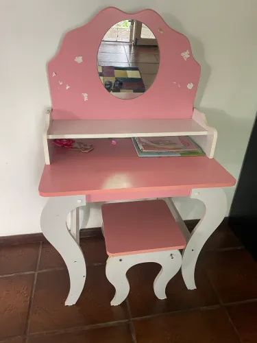 Penteadeira infantil rosa