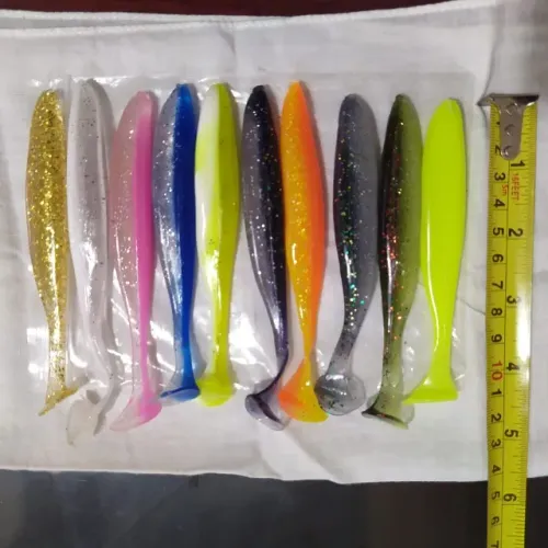 Kit 10 Iscas artificiais Soft Shad 12cm 9g tipo Monster (novas)