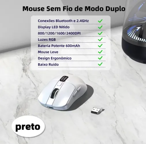 Mouse gamer sem fio