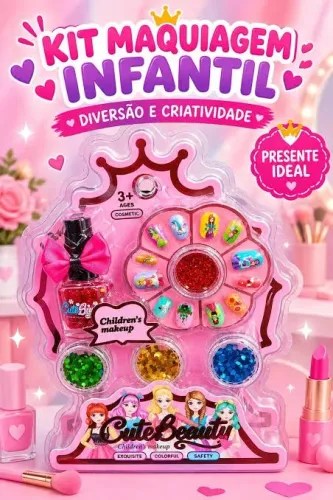 Brinquedo kit para manicure infantil