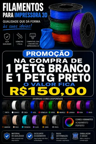 Filamento para impressora 3D Promoção