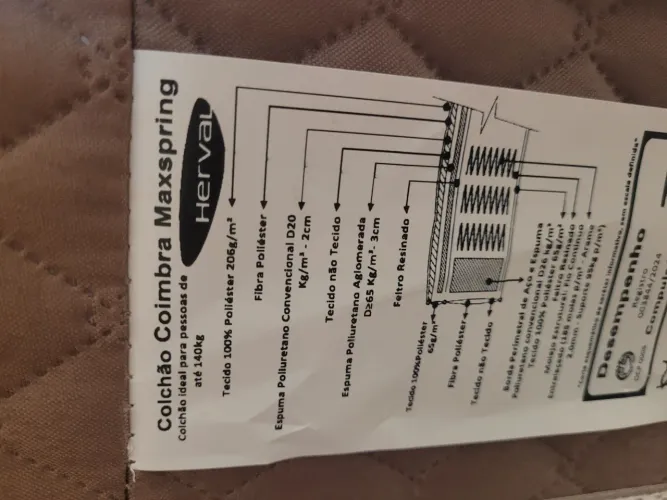 Vendo colchão meio casal da sleep confort semi novo