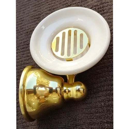 Saboneteira Deca Original. Modelo Belle Époque dourado. Nova.