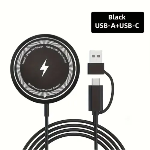 Carregador Sem Fio Magnético 15W MagSafe iPhone 12 13 14 15 16 Pro Max Base Rápido