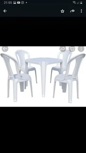 Conjunto de mesa plástica