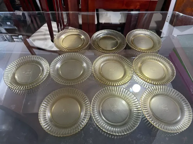 Conjunto 11 Pratos Raso Caramelo Colorex