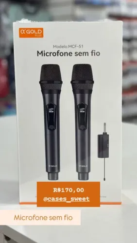 Microfone Sem Fio a'Gold MCF-51 MCF-51B