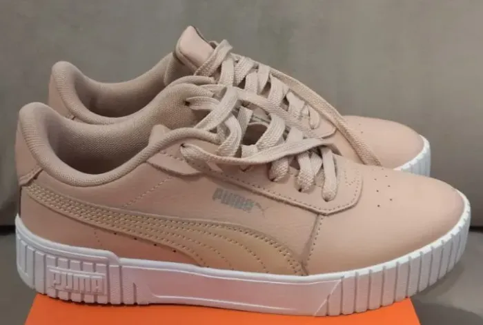 Tenis Puma Carina Couro Feminino Rosa/salmão (Usado)
