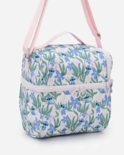 lancheira térmica stitch estampada + kit de marmita 